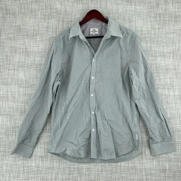Ben Sherman mens size L long sleeve button down gray shirt 0672 - Picture 1 of 8